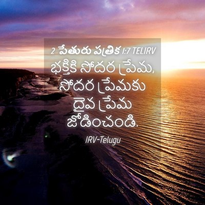 Picture 04 - 2 పేతురు పత్రిక 1:7 TELIRV - భక్తికి సోదర - Bible Verse Picture