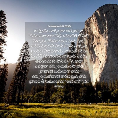 Picture 04 - 2 రాజులు 10:24 TELIRV - అప్పుడు వాళ్ళంతా - Bible Verse Picture