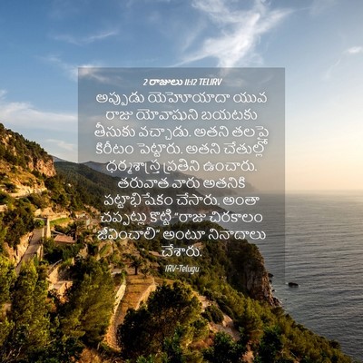 Picture 04 - 2 రాజులు 11:12 TELIRV - అప్పుడు యెహోయాదా - Bible Verse Picture