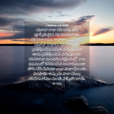 Picture 04 - 2 రాజులు 12:18 TELIRV - యూదా రాజు యోవాషు - Bible Verse Picture