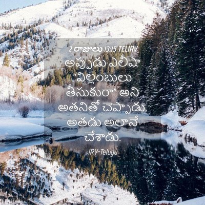Picture 04 - 2 రాజులు 13:15 TELIRV - అప్పుడు ఎలీషా - Bible Verse Picture