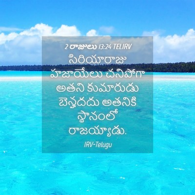 Picture 04 - 2 రాజులు 13:24 TELIRV - సిరియారాజు - Bible Verse Picture