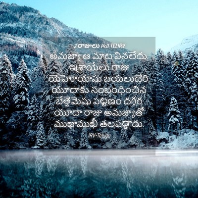 Picture 04 - 2 రాజులు 14:11 TELIRV - అమజ్యా ఆ మాట - Bible Verse Picture