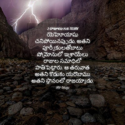Picture 04 - 2 రాజులు 14:16 TELIRV - యెహోయాషు - Bible Verse Picture