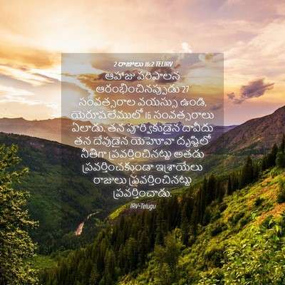 Picture 04 - 2 రాజులు 16:2 TELIRV - ఆహాజు పరిపాలన - Bible Verse Picture