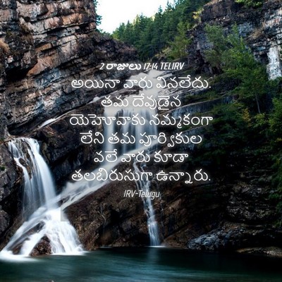 Picture 04 - 2 రాజులు 17:14 TELIRV - అయినా వారు - Bible Verse Picture