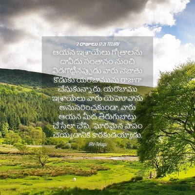 Picture 04 - 2 రాజులు 17:21 TELIRV - ఆయన ఇశ్రాయేలు - Bible Verse Picture
