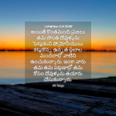 Picture 04 - 2 రాజులు 17:29 TELIRV - అయితే కొంతమంది - Bible Verse Picture