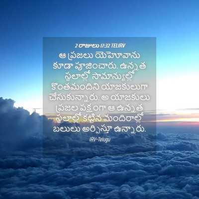 Picture 04 - 2 రాజులు 17:32 TELIRV - ఆ ప్రజలు యెహోవాను - Bible Verse Picture