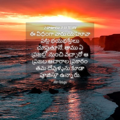 Picture 04 - 2 రాజులు 17:33 TELIRV - ఈ విధంగా వారు - Bible Verse Picture
