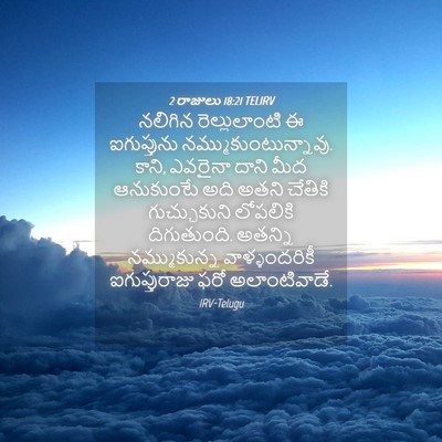 Picture 04 - 2 రాజులు 18:21 TELIRV - నలిగిన - Bible Verse Picture