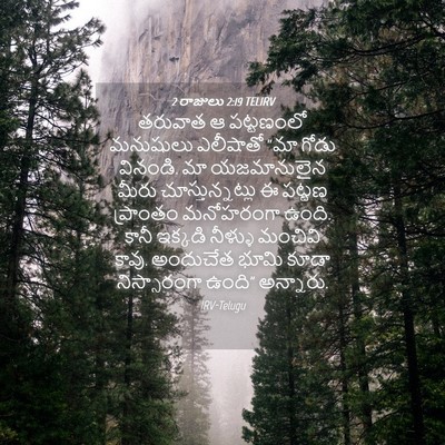 Picture 04 - 2 రాజులు 2:19 TELIRV - తరువాత ఆ పట్టణంలో - Bible Verse Picture