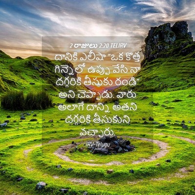 Picture 04 - 2 రాజులు 2:20 TELIRV - దానికి ఎలీషా “ఒక - Bible Verse Picture