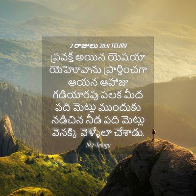 Picture 04 - 2 రాజులు 20:11 TELIRV - ప్రవక్త అయిన - Bible Verse Picture