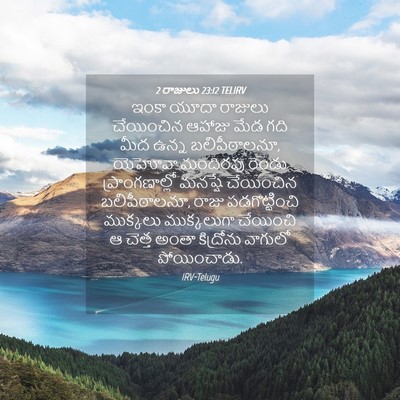 Picture 04 - 2 రాజులు 23:12 TELIRV - ఇంకా యూదా రాజులు - Bible Verse Picture