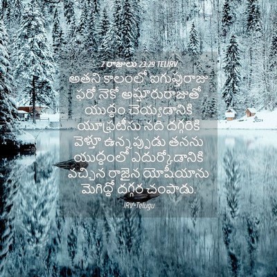 Picture 04 - 2 రాజులు 23:29 TELIRV - అతని కాలంలో - Bible Verse Picture