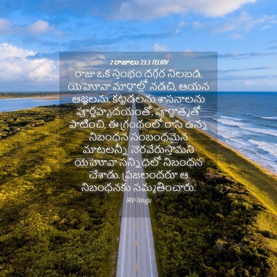 Picture 04 - 2 రాజులు 23:3 TELIRV - రాజు ఒక స్తంభం - Bible Verse Picture
