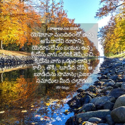 Picture 04 - 2 రాజులు 23:6 TELIRV - యెహోవా మందిరంలో - Bible Verse Picture