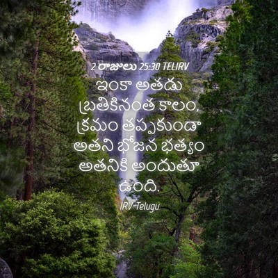 Picture 04 - 2 రాజులు 25:30 TELIRV - ఇంకా అతడు - Bible Verse Picture