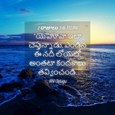 Picture 04 - 2 రాజులు 3:16 TELIRV - “యెహోవా ఇలా - Bible Verse Picture