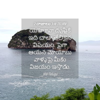 Picture 04 - 2 రాజులు 3:18 TELIRV - యెహోవా దృష్టికి - Bible Verse Picture