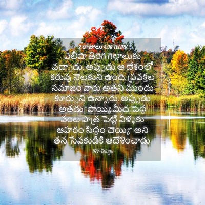Picture 04 - 2 రాజులు 4:38 TELIRV - ఎలీషా తిరిగి - Bible Verse Picture