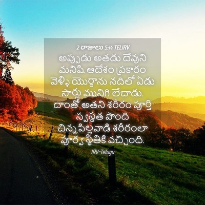 Picture 04 - 2 రాజులు 5:14 TELIRV - అప్పుడు అతడు - Bible Verse Picture