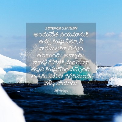Picture 04 - 2 రాజులు 5:27 TELIRV - అందుచేత నయమానుకి - Bible Verse Picture
