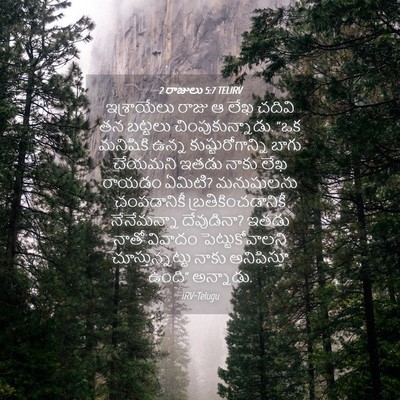 Picture 04 - 2 రాజులు 5:7 TELIRV - ఇశ్రాయేలు రాజు ఆ - Bible Verse Picture