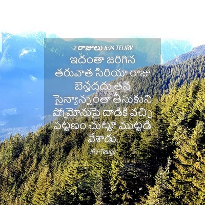 Picture 04 - 2 రాజులు 6:24 TELIRV - ఇదంతా జరిగిన - Bible Verse Picture