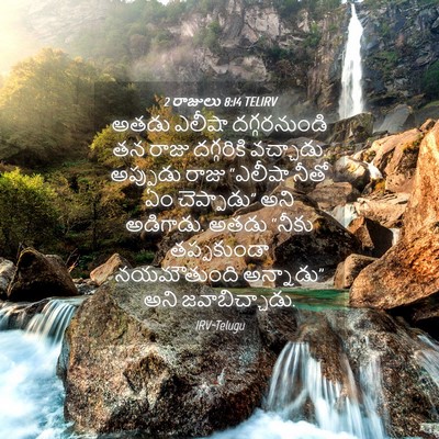 Picture 04 - 2 రాజులు 8:14 TELIRV - అతడు ఎలీషా - Bible Verse Picture