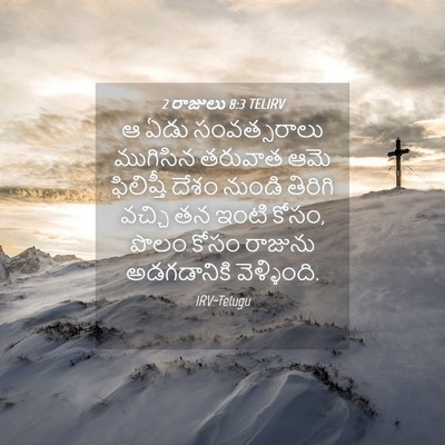 Picture 04 - 2 రాజులు 8:3 TELIRV - ఆ ఏడు సంవత్సరాలు - Bible Verse Picture
