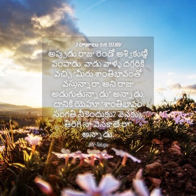 Picture 04 - 2 రాజులు 9:19 TELIRV - అప్పుడు రాజు - Bible Verse Picture