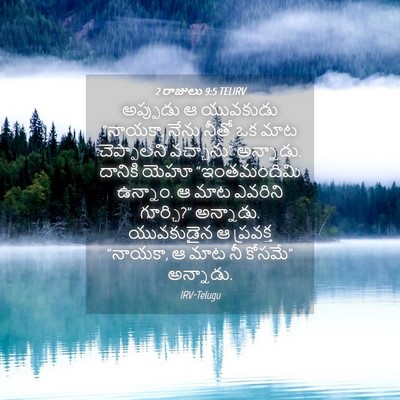 Picture 04 - 2 రాజులు 9:5 TELIRV - అప్పుడు ఆ యువకుడు - Bible Verse Picture