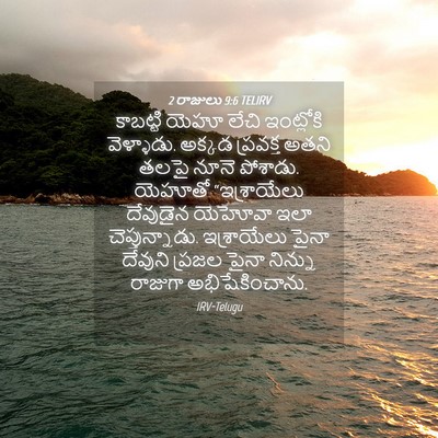 Picture 04 - 2 రాజులు 9:6 TELIRV - కాబట్టి యెహూ లేచి - Bible Verse Picture