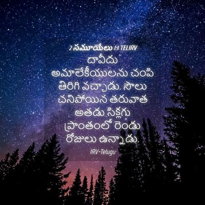 Picture 04 - 2 సమూయేలు 1:1 TELIRV - దావీదు - Bible Verse Picture