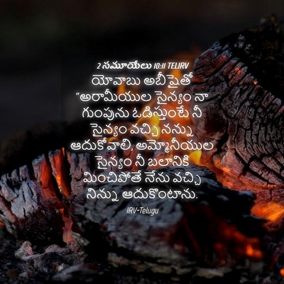 Picture 04 - 2 సమూయేలు 10:11 TELIRV - యోవాబు అబీషైతో - Bible Verse Picture