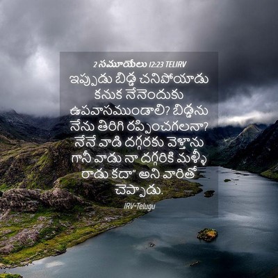 Picture 04 - 2 సమూయేలు 12:23 TELIRV - ఇప్పుడు బిడ్డ - Bible Verse Picture