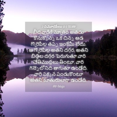 Picture 04 - 2 సమూయేలు 12:3 TELIRV - బీదవాడికి మాత్రం - Bible Verse Picture