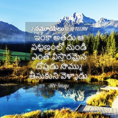 Picture 04 - 2 సమూయేలు 12:30 TELIRV - ఇంకా అతడు ఆ - Bible Verse Picture