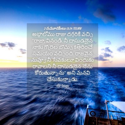Picture 04 - 2 సమూయేలు 13:24 TELIRV - అబ్షాలోము రాజు - Bible Verse Picture