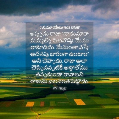 Picture 04 - 2 సమూయేలు 13:25 TELIRV - అప్పుడు రాజు “నా - Bible Verse Picture