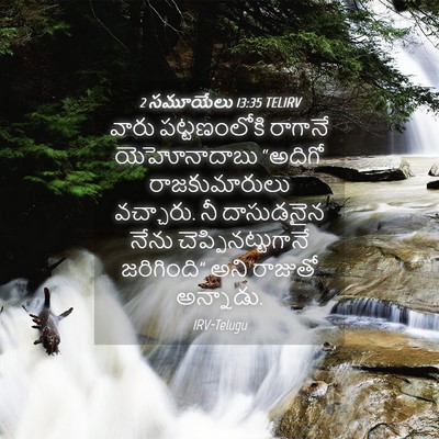 Picture 04 - 2 సమూయేలు 13:35 TELIRV - వారు పట్టణంలోకి - Bible Verse Picture