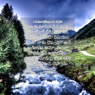 Picture 04 - 2 సమూయేలు 13:4 TELIRV - “రాజ కుమారుడవైన - Bible Verse Picture