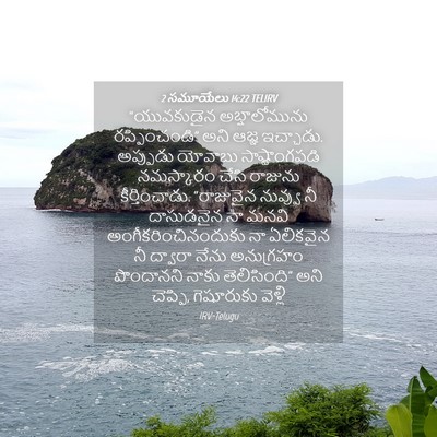 Picture 04 - 2 సమూయేలు 14:22 TELIRV - “యువకుడైన - Bible Verse Picture