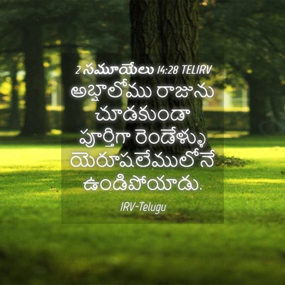 Picture 04 - 2 సమూయేలు 14:28 TELIRV - అబ్షాలోము రాజును - Bible Verse Picture