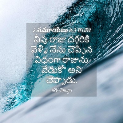 Picture 04 - 2 సమూయేలు 14:3 TELIRV - నీవు రాజు - Bible Verse Picture