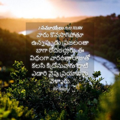 Picture 04 - 2 సమూయేలు 15:23 TELIRV - వారు కొనసాగిపోతూ - Bible Verse Picture