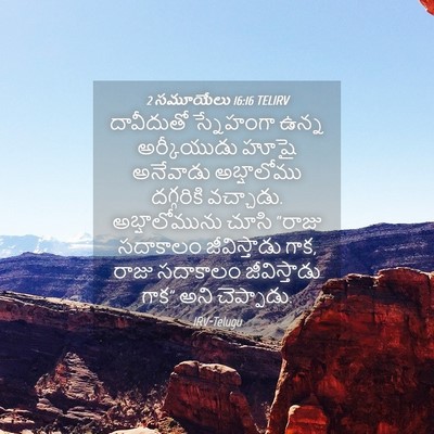 Picture 04 - 2 సమూయేలు 16:16 TELIRV - దావీదుతో స్నేహంగా - Bible Verse Picture