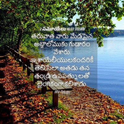 Picture 04 - 2 సమూయేలు 16:22 TELIRV - తరువాత వారు - Bible Verse Picture